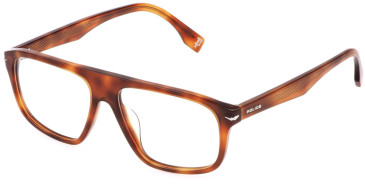 Police VPLQ65 glasses in Light Yellow Havana