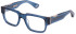 Police VPLP11 glasses in Shiny Transparent Blue