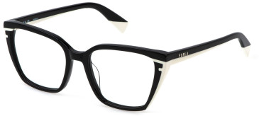 Furla VFU764 glasses in Shiny Black/Cream