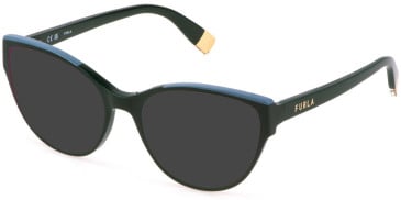 Furla VFU719 sunglasses in Shiny Full Green
