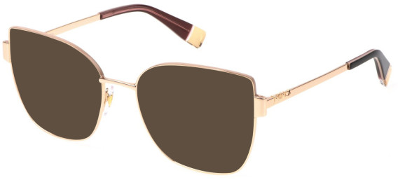 Furla VFU769 sunglasses in Shiny Gold Copper/Brown