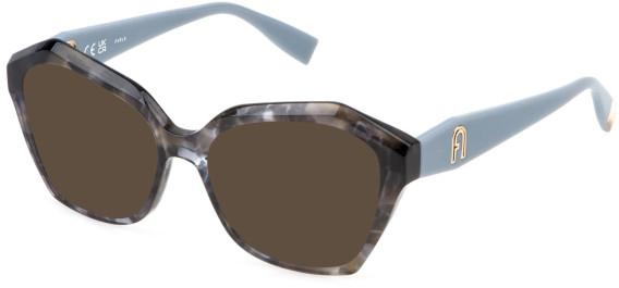 Furla VFU822 sunglasses in Shiny Grey Havana