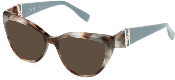 Furla VFU867 sunglasses in Brown Havana/Grey