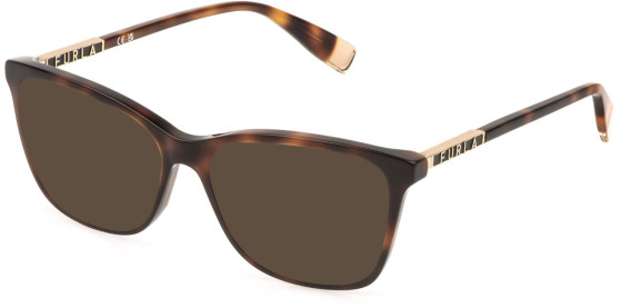 Furla VFU874 sunglasses in Shiny Dark Havana