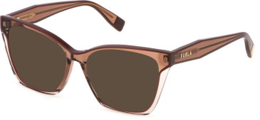 Furla VFU828V sunglasses in Shiny Transparent Light Brown