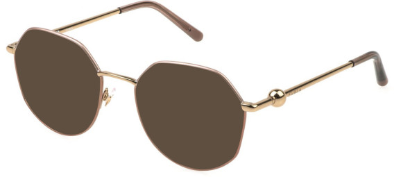 Furla VFU870 sunglasses in Rose Gold/Brown