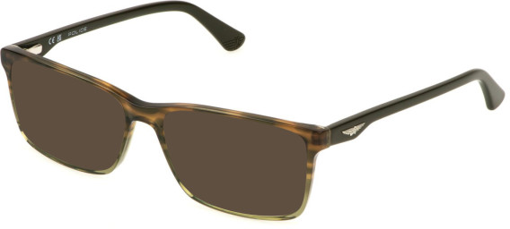 Police VPLN82-54 sunglasses in Striped Brown/Green