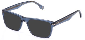 Police VPLQ64-52 sunglasses in Blue/Grey