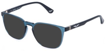 Police VPLQ67 sunglasses in Clear Blue