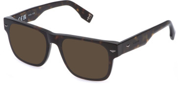 Police VPLQ72 sunglasses in Shiny Dark Havana