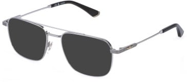 Police VPLQ75 sunglasses in Shiny Full Palladium