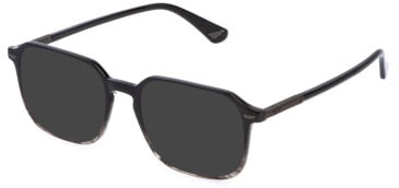Police VPLQ69 sunglasses in Shiny Striped Grey