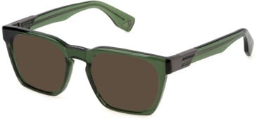 Police VPLN64E sunglasses in Shiny Transparent Green