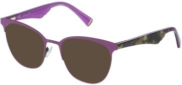 Police VPL417 sunglasses in Violet/Camo