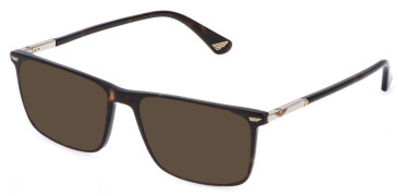 Police VPLQ68-52 sunglasses in Shiny Dark Havana