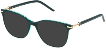Mulberry VML267 sunglasses in Shiny Green/Transparent Green