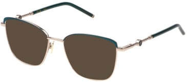 Mulberry VML246 sunglasses in Shiny Light Gold/Green