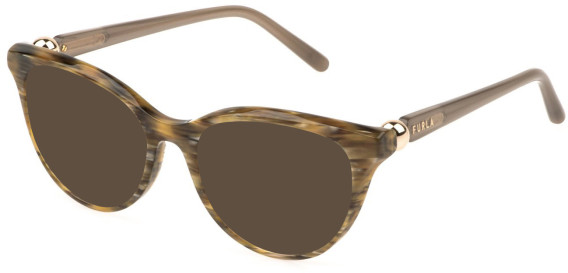 Furla VFU877 sunglasses in Striped Light Brown