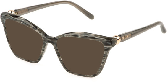 Furla VFU876 sunglasses in Striped Grey