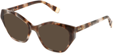 Furla VFU869 sunglasses in Brown Havana