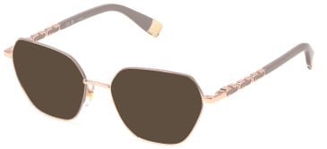 Furla VFU834-55 sunglasses in Shiny Copper Gold/Grey