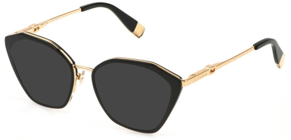 Furla VFU831 sunglasses in Black/Rose Gold