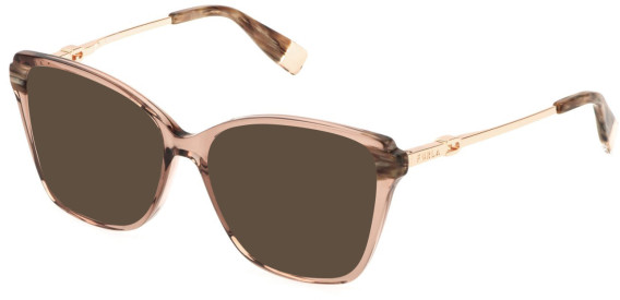 Furla VFU830 sunglasses in Shiny Transparent Light Brown