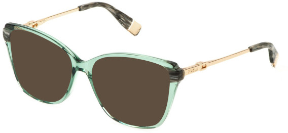 Furla VFU830 sunglasses in Clear Green/Gold