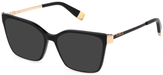 Furla VFU768 sunglasses in Shiny Black/Gold