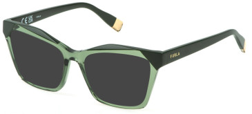 Furla VFU767V sunglasses in Shiny Transparent Green