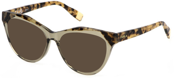 Furla VFU766V sunglasses in Shiny Transparent Green