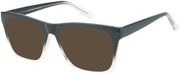 SFE-11546 sunglasses in Black/Clear