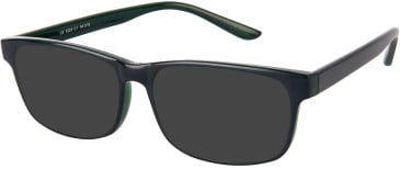 SFE-11647 sunglasses in Black/Green