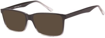 SFE-11507 sunglasses in Black/Clear