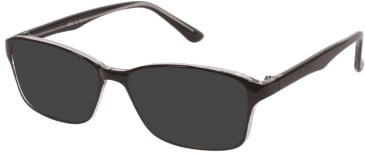SFE-11527 sunglasses in Black/Clear