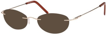 SFE reading sunglasses in Gold (29987)