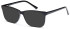 SFE Plastic Ready-made Reading Sunglasses in black (94474)