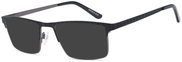 SFE-11704 sunglasses in Black/Gun