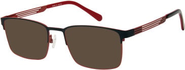 Halstrom 3089 sunglasses in Black/Maroon