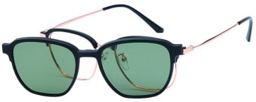 London Club LC109 glasses in Black/Rose Gold