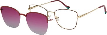 Romeo & Juliet 2756 Rosaline glasses in Red/Gold