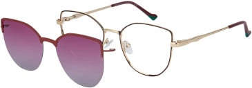 Romeo & Juliet 2765 Penny glasses in Red/Gold