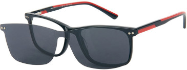 London Club 1128 glasses in Black/Red