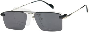 London Club 1133 glasses in Silver/Black