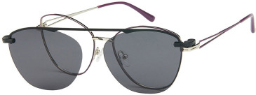 London Club 1136 glasses in Silver/Purple