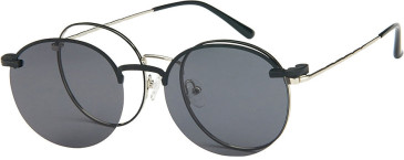London Club 1138 glasses in Silver/Black