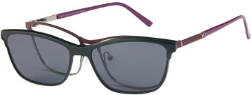 London Club 1141 glasses in Purple/Gun