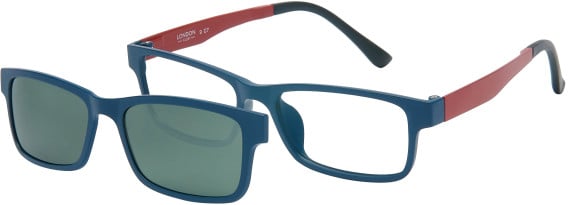 London Club LC9 glasses in Blue/Maroon