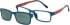 London Club LC9 glasses in Blue/Maroon