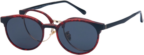 London Club LC94 glasses in Dark Red/Gold